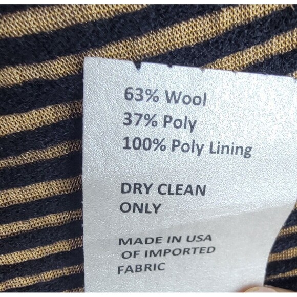 Sara Campbell Midi Wool Blend Cowl Neck Sweater Dress Striped Cozy Trending - Picture 9 of 13